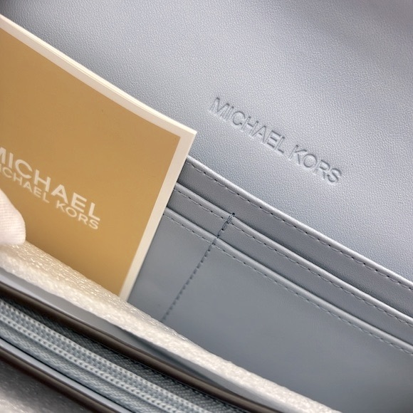 MICHAEL Michael Kors Mimi Large Saffiano Leather Bi-Fold Wallet Pale Blue - Picture 11 of 16